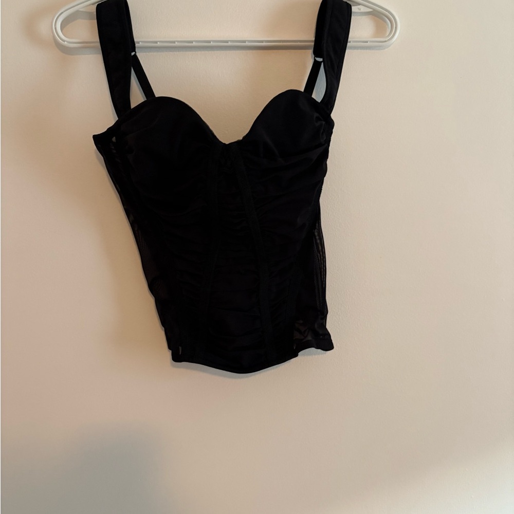 Sophie B. Black Corset with Pink Accents